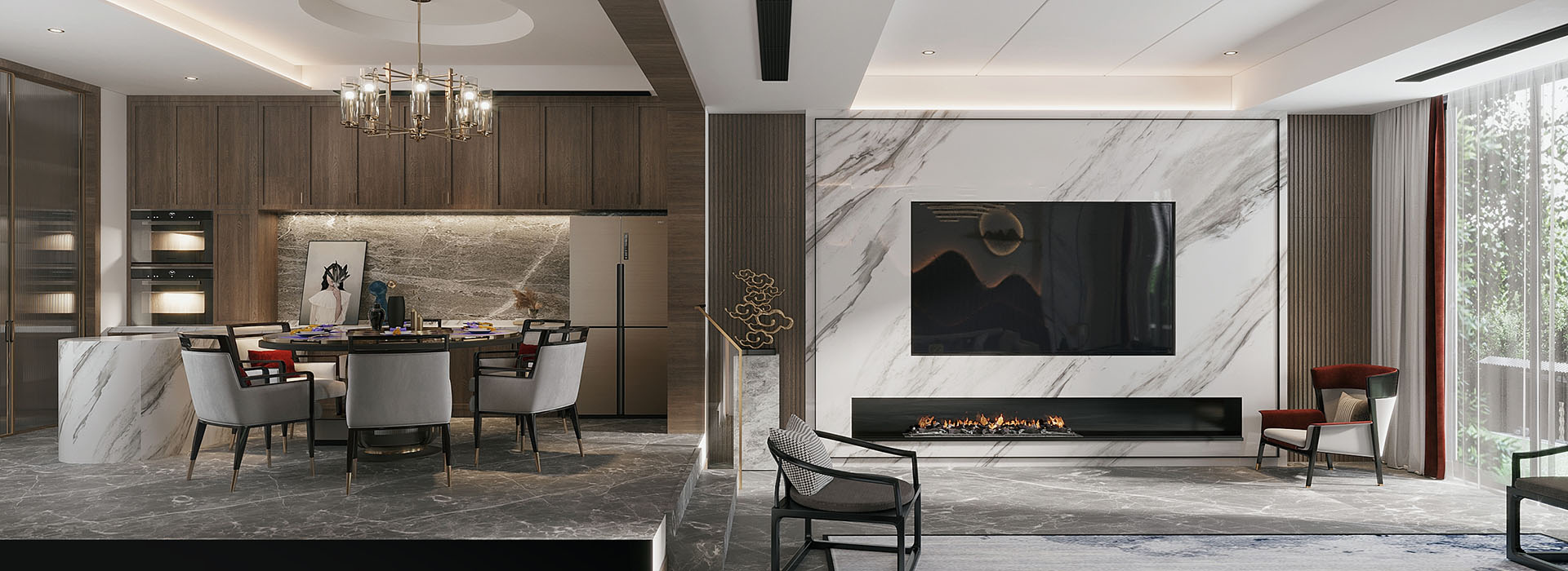 聯(lián)投半島,新中式,武漢裝修設計,武漢裝修