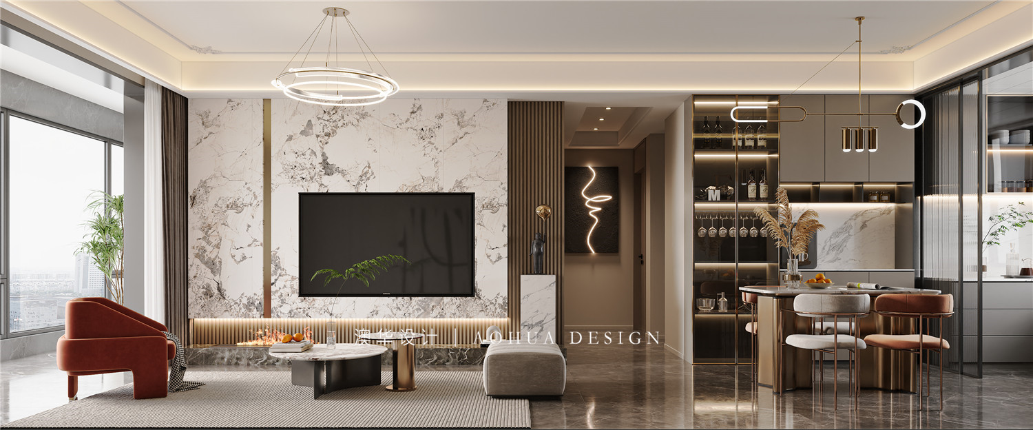 融創(chuàng)玖璽臺132㎡簡法輕奢混搭風(fēng)