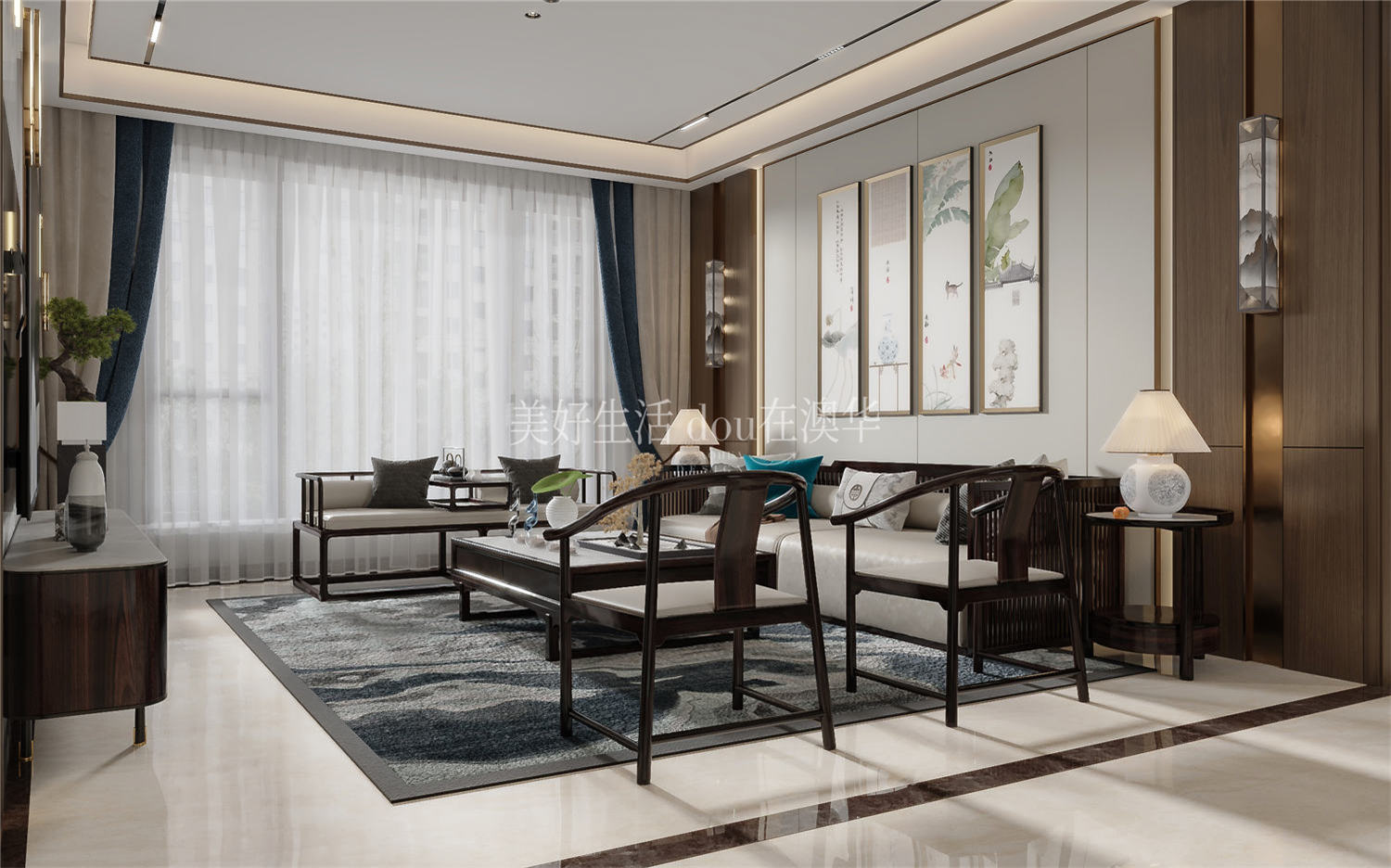 復(fù)地東湖國際130㎡,復(fù)地東湖國際裝修,武漢裝修設(shè)計