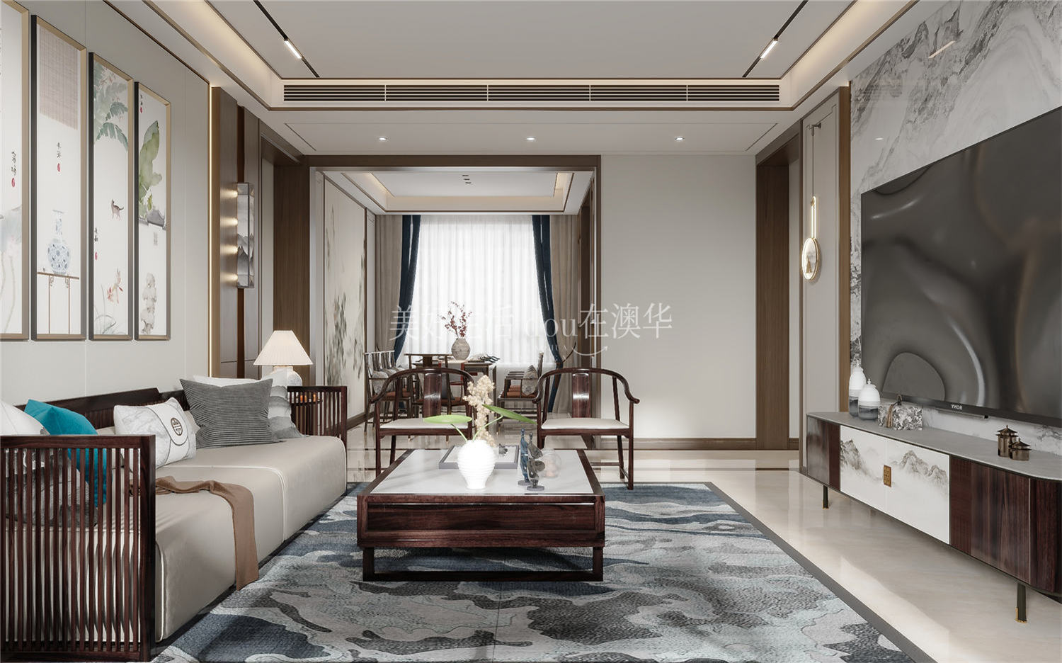 復(fù)地東湖國際130㎡,復(fù)地東湖國際裝修,武漢裝修設(shè)計