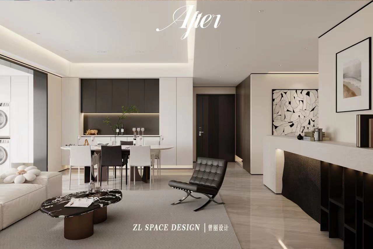 沙湖中心裝修效果圖,武漢裝修設(shè)計(jì),現(xiàn)代極簡