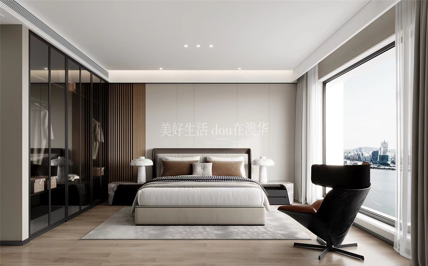 世茂天胤裝修效果圖,武漢裝修設(shè)計(jì),現(xiàn)代簡約