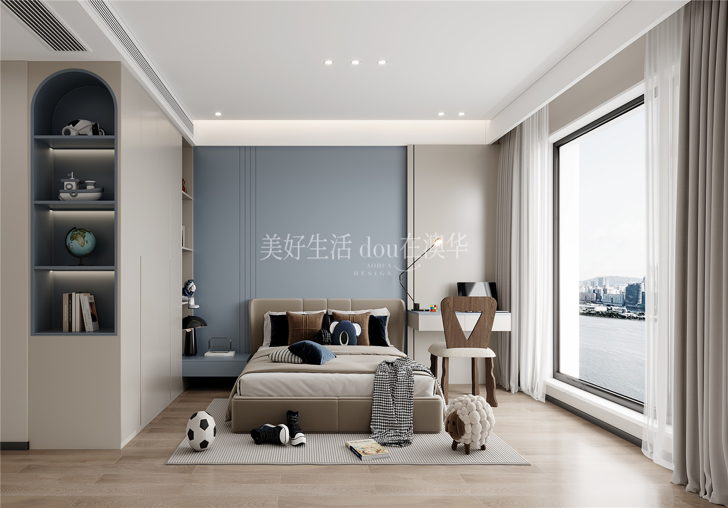 世茂天胤裝修效果圖,武漢裝修設(shè)計(jì),現(xiàn)代簡約