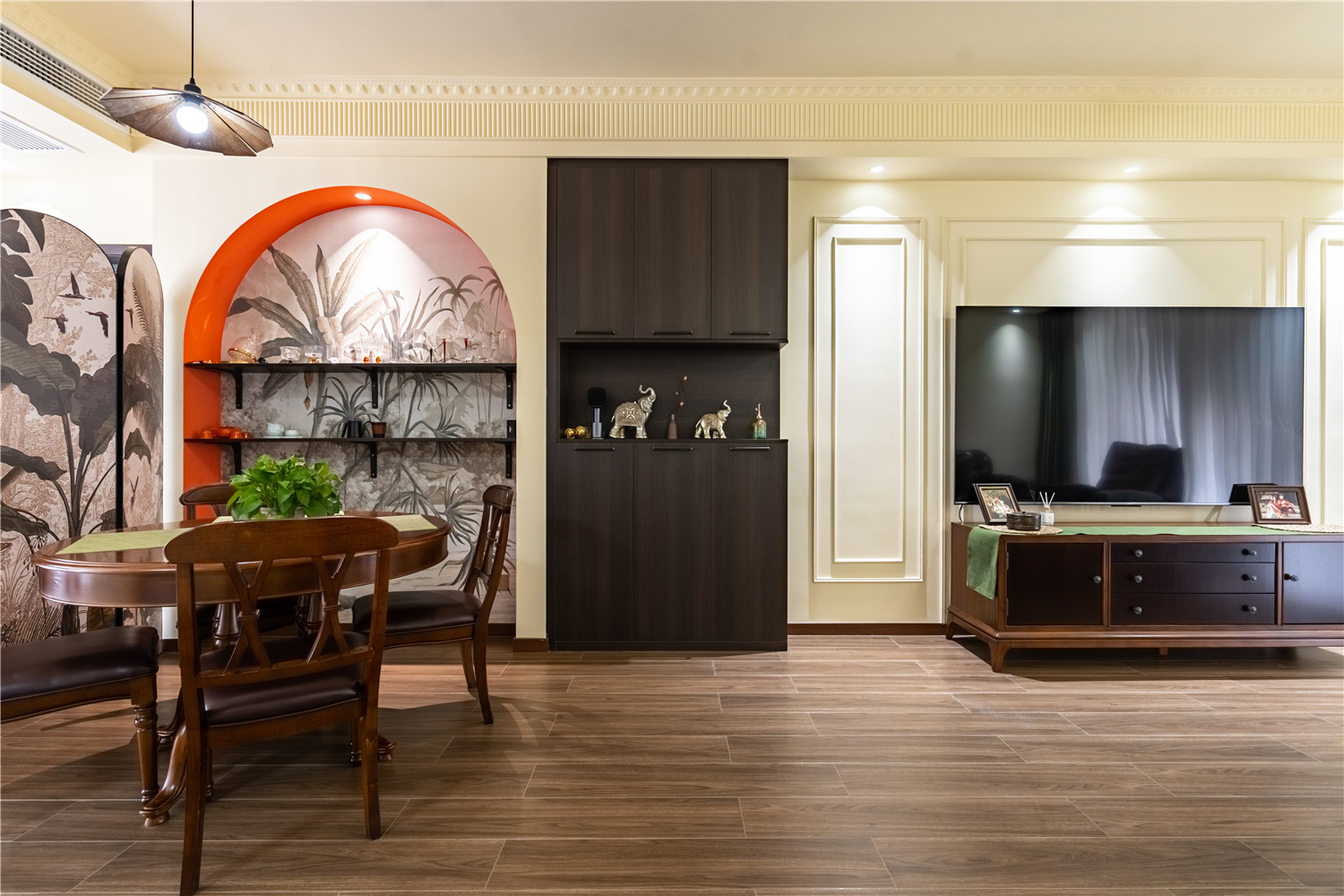 鵬湖灣裝修,美式復(fù)古,武漢裝修設(shè)計(jì)