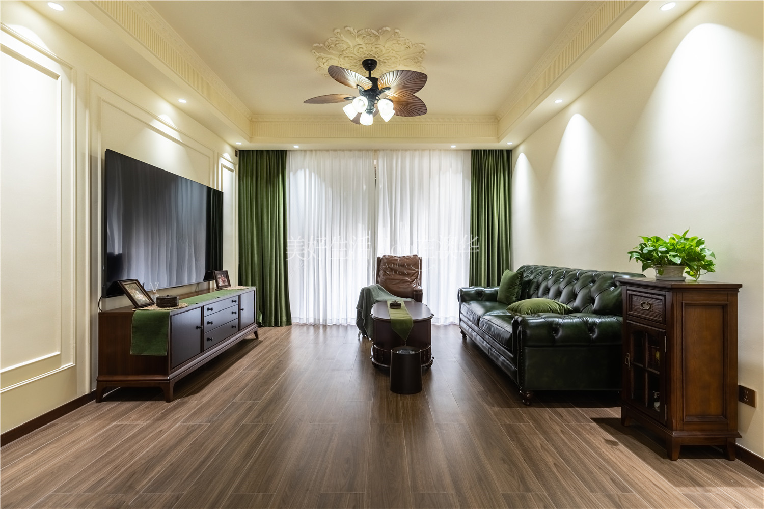 鵬湖灣裝修,美式復(fù)古,武漢裝修設(shè)計(jì)