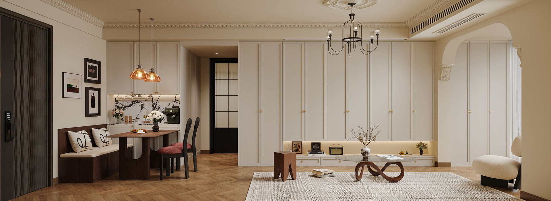 香榭東沙裝修效果圖,法式南洋風(fēng)