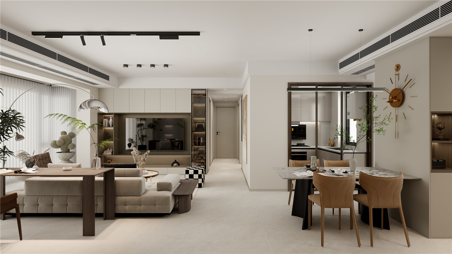 華僑城歡樂天際裝修,現(xiàn)代簡約