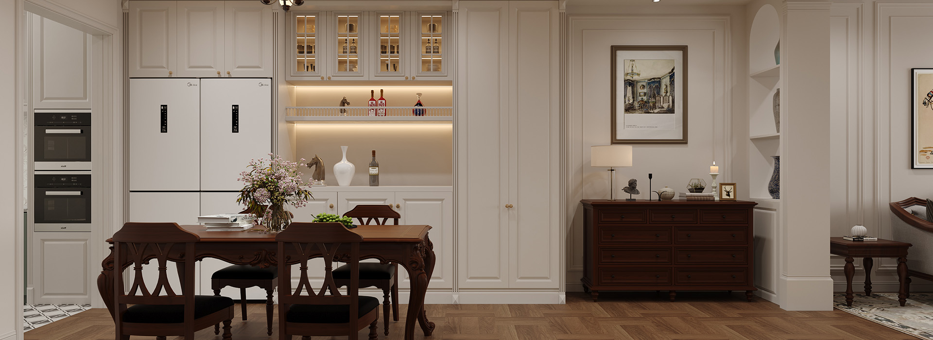 聯(lián)投半島一品別墅裝修,美式風(fēng)格