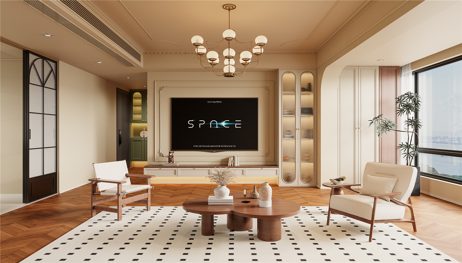 華發(fā)公園首府裝修,法式中古