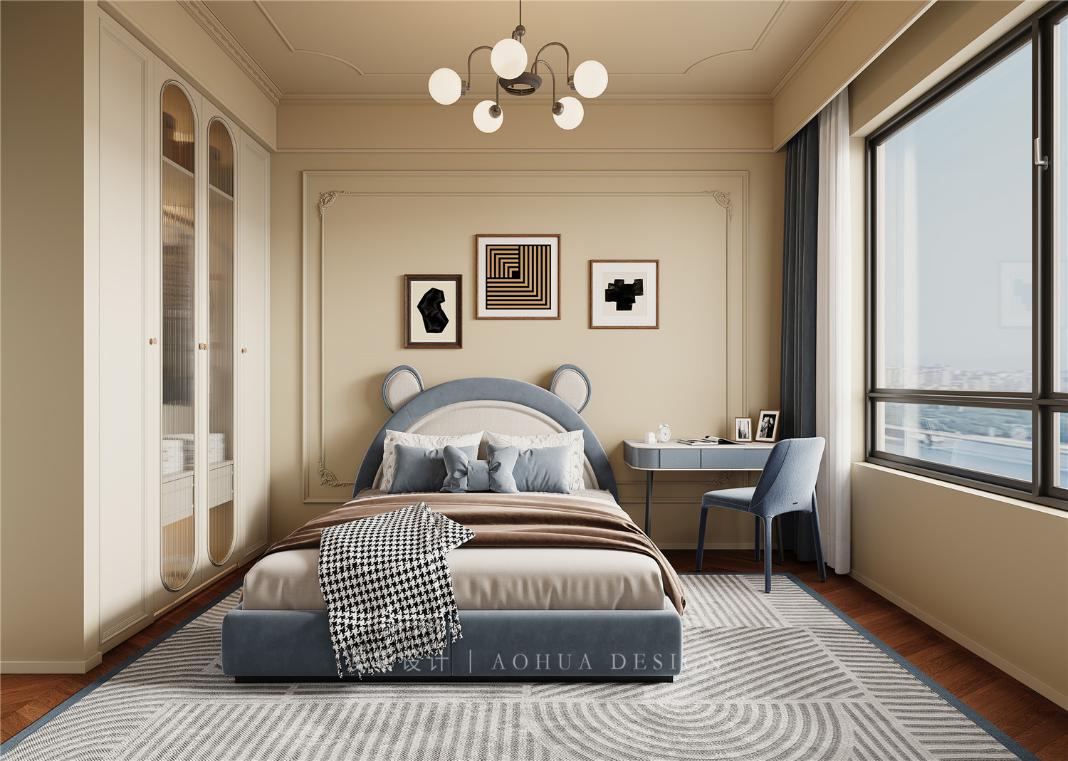 華發(fā)公園首府裝修,法式中古