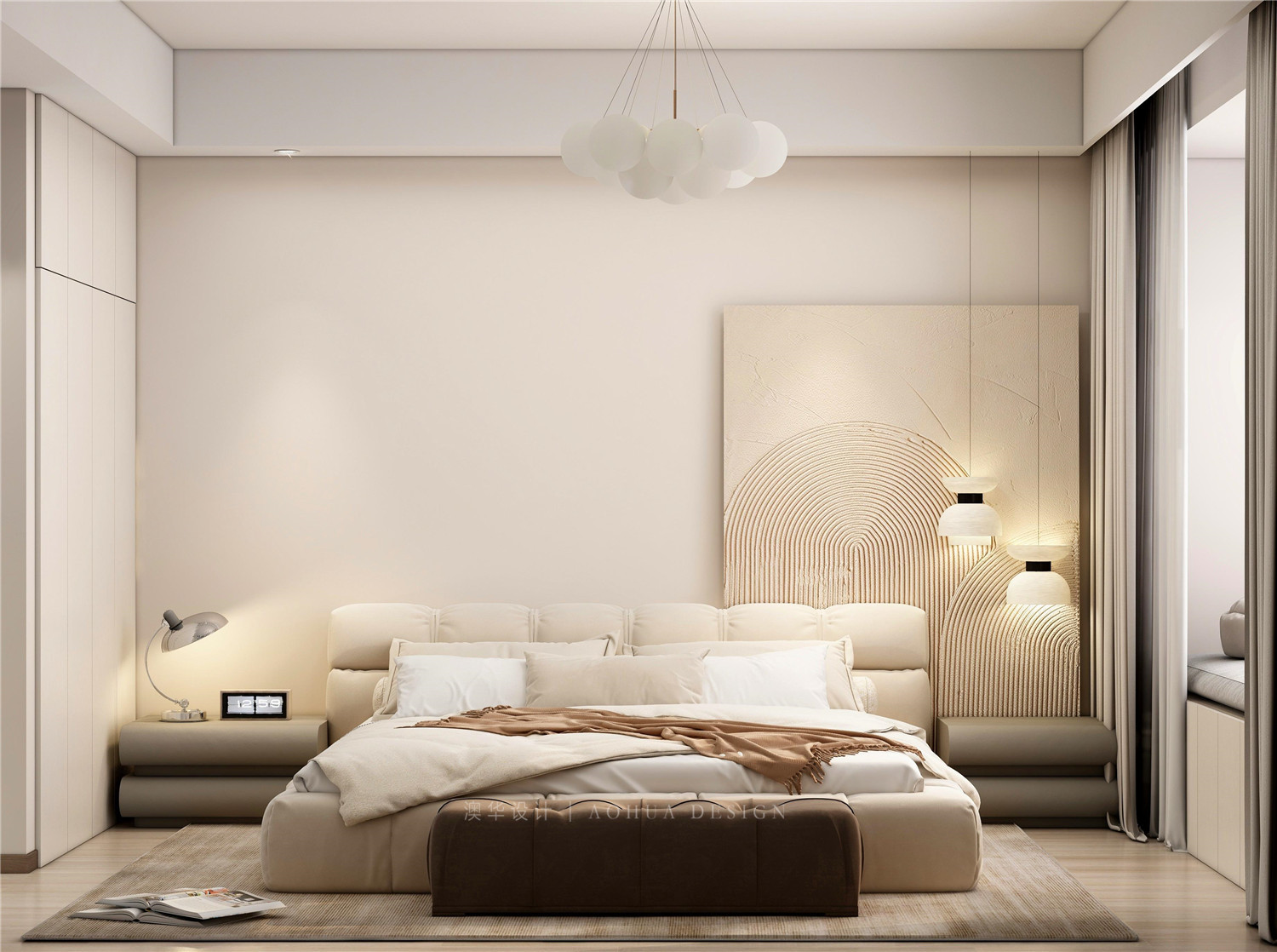 原木奶油,大平層裝修