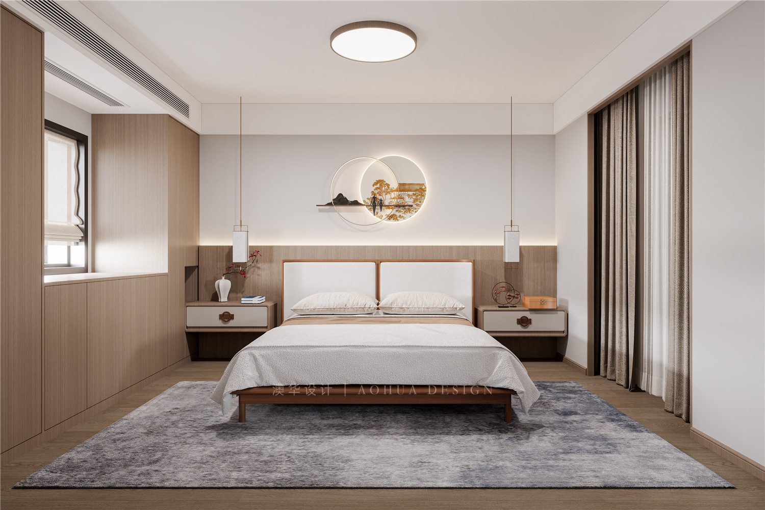 巢立方別墅裝修,現(xiàn)代中式