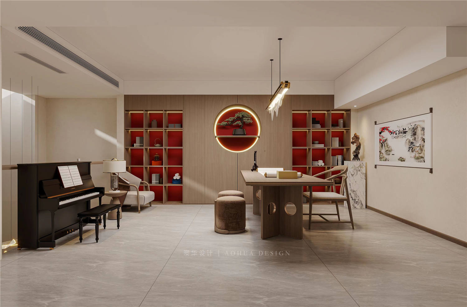 新城璞樾門第裝修,現(xiàn)代中式