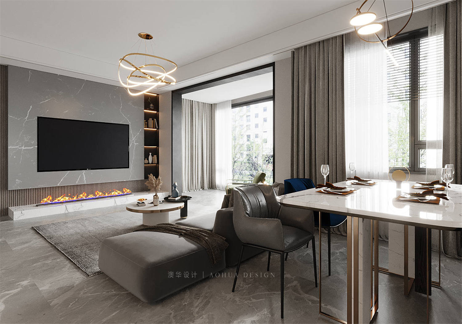 金沙泊岸裝修,現(xiàn)代輕奢