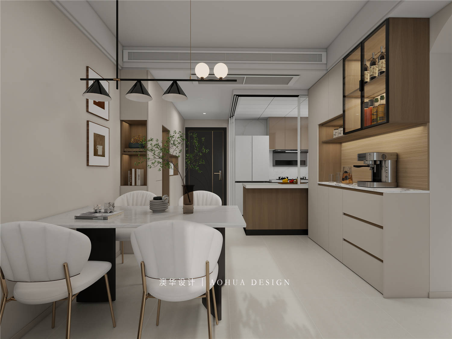 越秀中交星匯園裝修,原木奶油風(fēng)