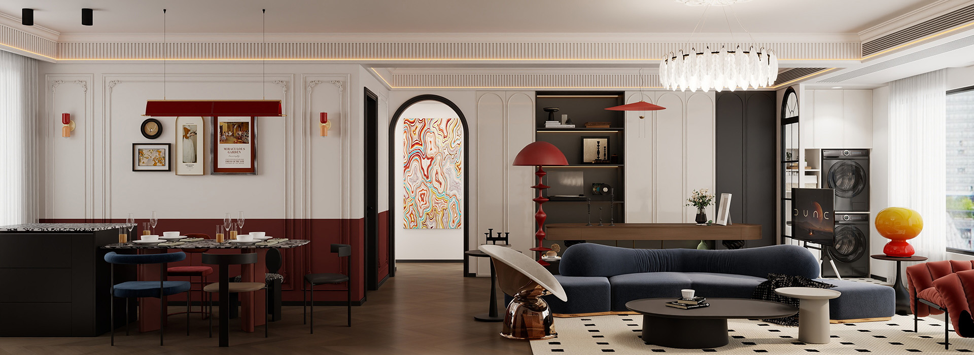 華發(fā)都薈天地裝修,法式復(fù)古風(fēng)格