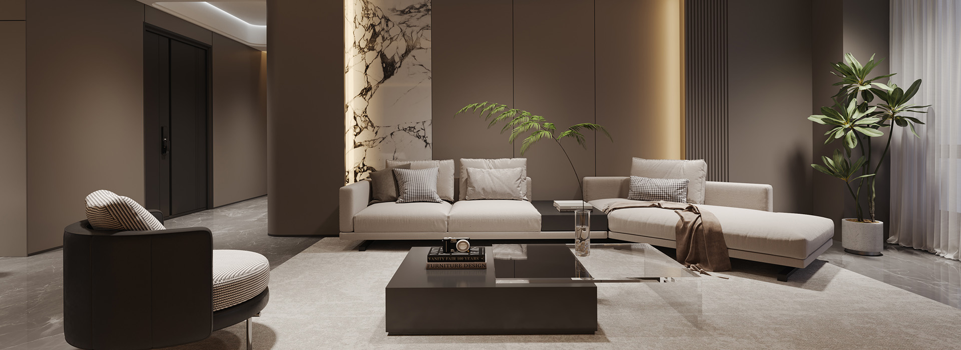 華發(fā)中央首府裝修,意式輕奢