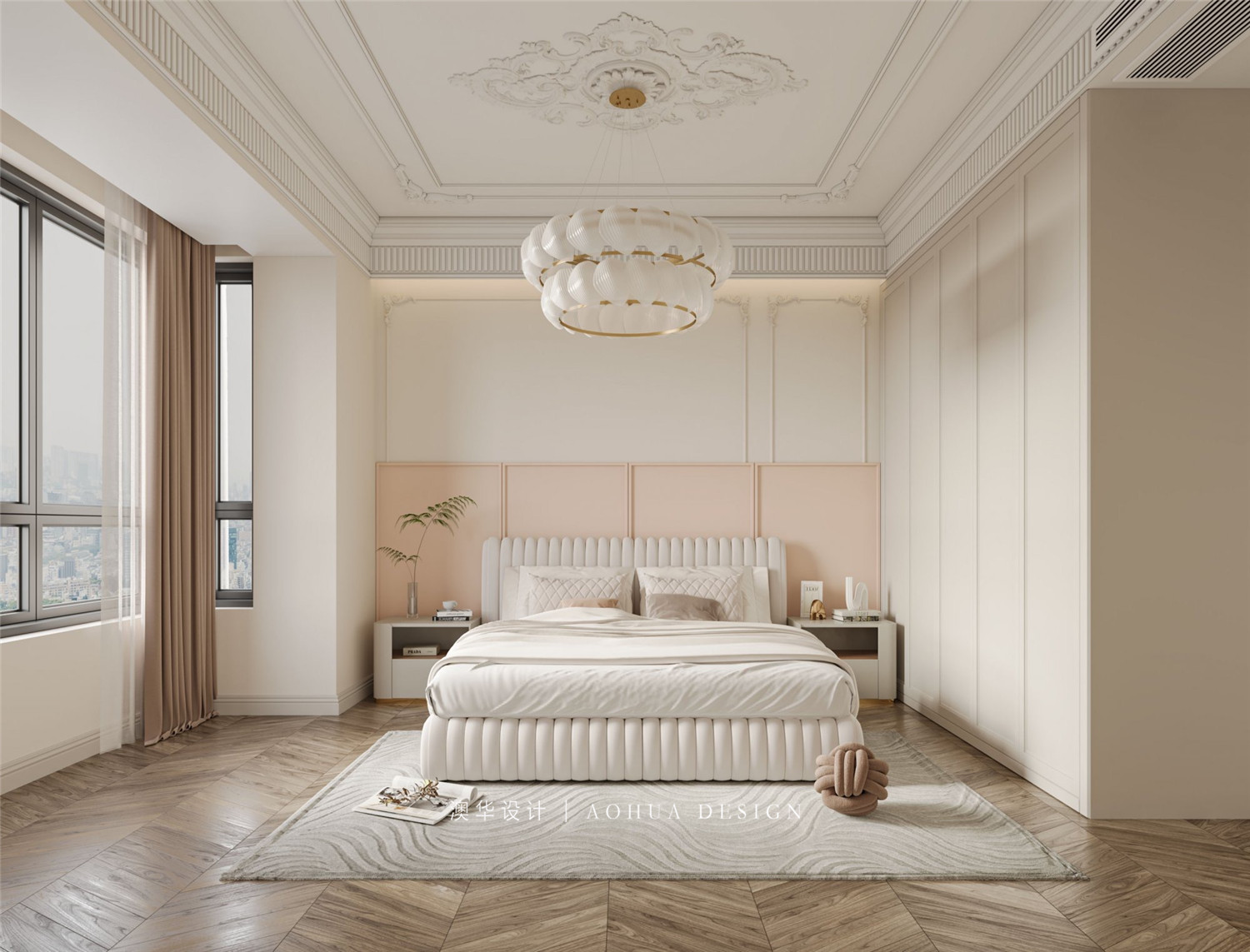 華僑城歡樂天際裝修,法式輕奢風(fēng)格