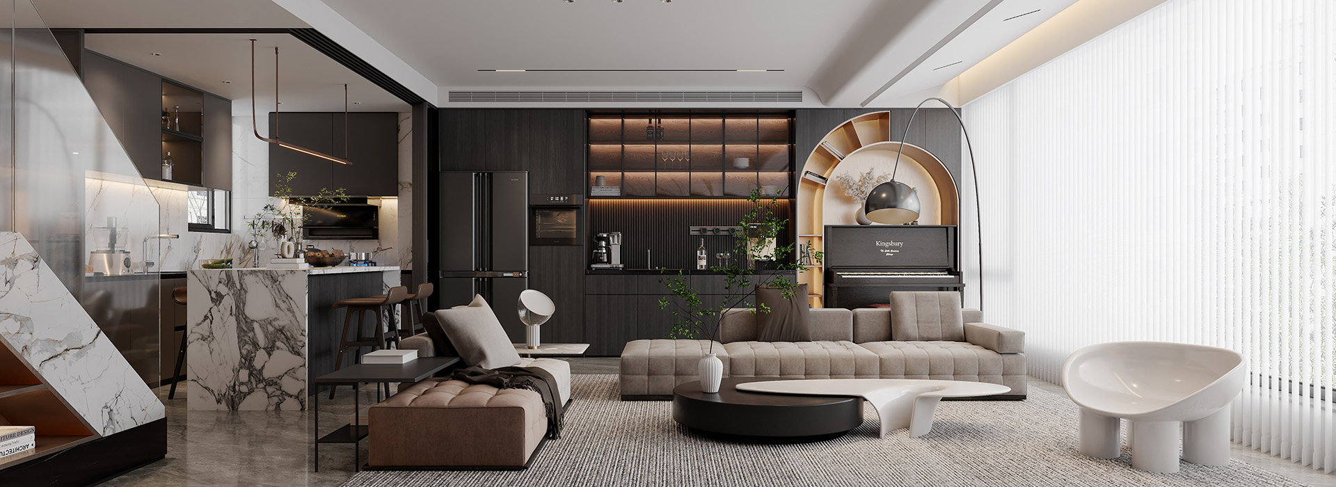 禹洲新希望·雍禧蘭臺(tái)裝修,現(xiàn)代輕奢風(fēng)格