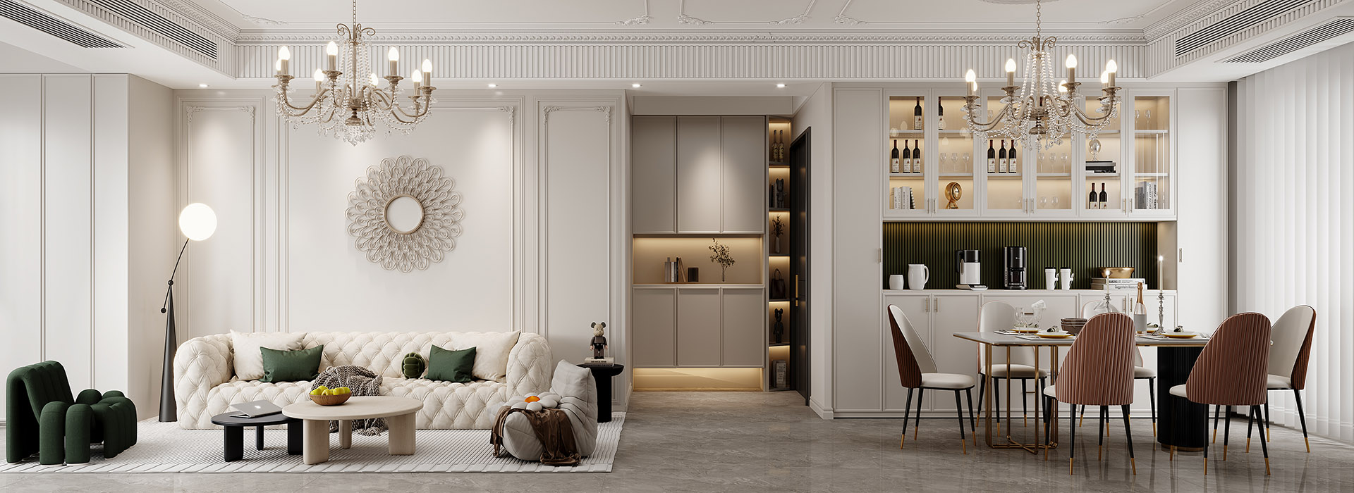 世茂十里星河裝修,法式輕奢風(fēng)格