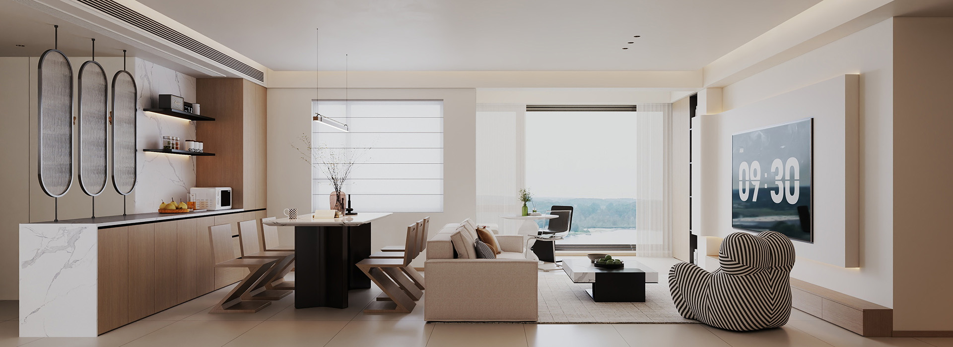 芷岸龍庭裝修,現(xiàn)代原木風格