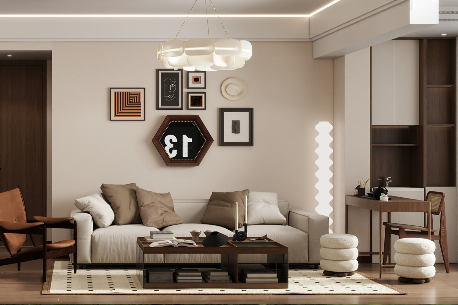 政通菁苑裝修,現(xiàn)代中古風(fēng)格