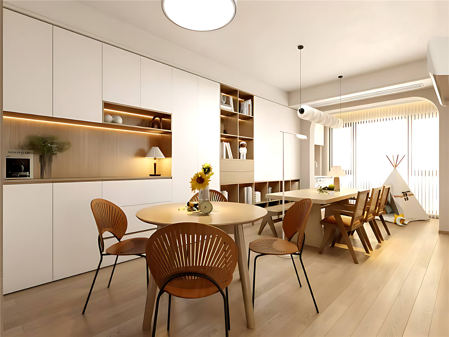 光谷悅城裝修,現(xiàn)代奶油風(fēng)格