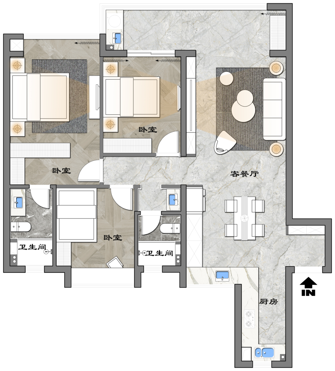 融創(chuàng)臨江府125㎡ 融創(chuàng)臨江府125㎡